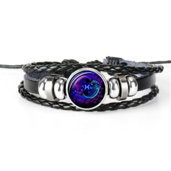 image-Zodiac Constellation Bracelet Braided Design Bracelet For Men Women Kids