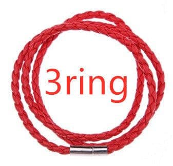 image-Personalized Mens Braided Genuine Leather Bracelet Stainless Steel Custom Beads Name Charm Bracelet For Men With Family Names