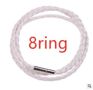 image-Personalized Mens Braided Genuine Leather Bracelet Stainless Steel Custom Beads Name Charm Bracelet For Men With Family Names