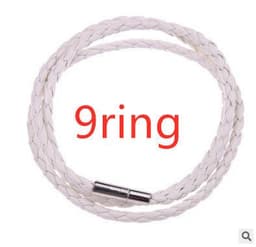 image-Personalized Mens Braided Genuine Leather Bracelet Stainless Steel Custom Beads Name Charm Bracelet For Men With Family Names