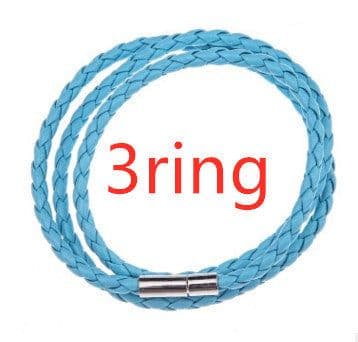 image-Personalized Mens Braided Genuine Leather Bracelet Stainless Steel Custom Beads Name Charm Bracelet For Men With Family Names