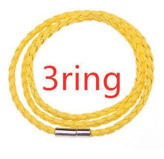 image-Personalized Mens Braided Genuine Leather Bracelet Stainless Steel Custom Beads Name Charm Bracelet For Men With Family Names