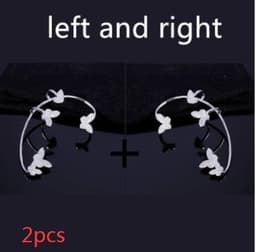 image-Fashion Gold Metal Butterfly Ear Clips Sparkling Zircon Without Piercing Ear Cuff Clip Earrings For Women Jewelry Gift