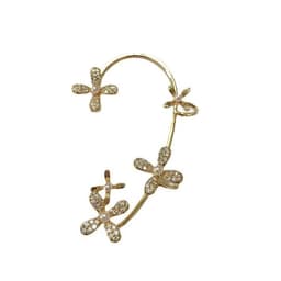 image-Fashion Gold Metal Butterfly Ear Clips Sparkling Zircon Without Piercing Ear Cuff Clip Earrings For Women Jewelry Gift