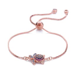image-Turtles Bracelet Adjustable Shiny Rhinestones Sparkling Geometric Women Girls Sea Turtle Bracelet Dainty Jewelry For Dating