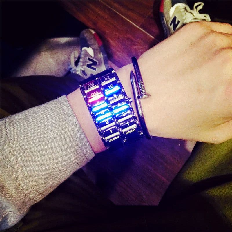 image-Creative LED Light Men Women Digital Wristwatches Style Male Female Electronic Clock Fashion Casual Couple Bracelet Watch