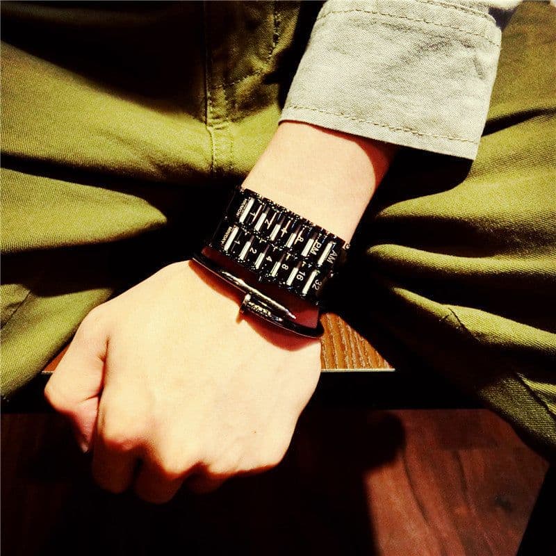 image-Creative LED Light Men Women Digital Wristwatches Style Male Female Electronic Clock Fashion Casual Couple Bracelet Watch
