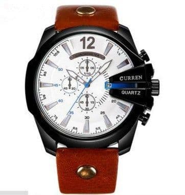 image-Fashionable Large Dial Decorated Three-eye Men's Watch