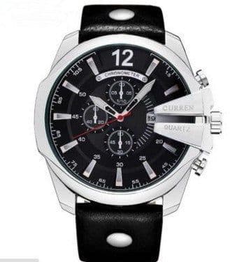 image-Fashionable Large Dial Decorated Three-eye Men's Watch