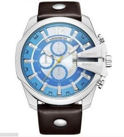 image-Fashionable Large Dial Decorated Three-eye Men's Watch
