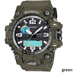 image-BOAMIGO brand men sports watches dual display analog digital LED Electronic quartz watches 50M waterproof swimming watch F5100