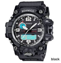 image-BOAMIGO brand men sports watches dual display analog digital LED Electronic quartz watches 50M waterproof swimming watch F5100