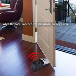 image-Electronic Burglar Alarm Intelligent Home Security Wedge Door Stop Alarm System Device Hotel Intruder Alert Detection