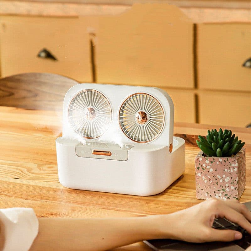 image-New Double Fan Blade Double Spray Fan Humidifying And Cooling Air Cooler
