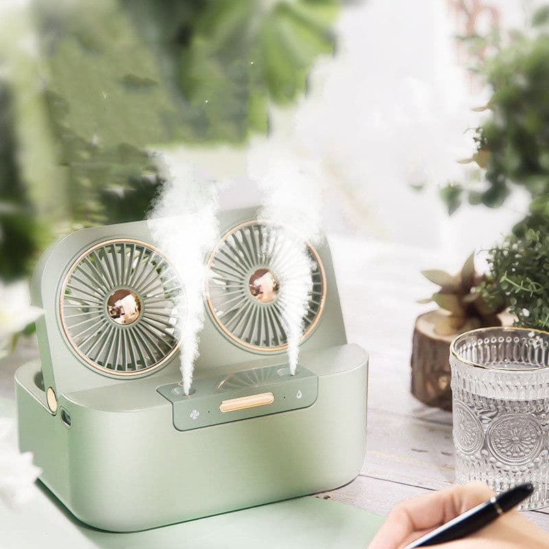 image-New Double Fan Blade Double Spray Fan Humidifying And Cooling Air Cooler