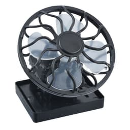 image-For Travel Camping Cooling Outdoor Fishing Clip-on Solar Sun Powered Fan Panel Black Cooling Cell Fan Portable Solar Fan