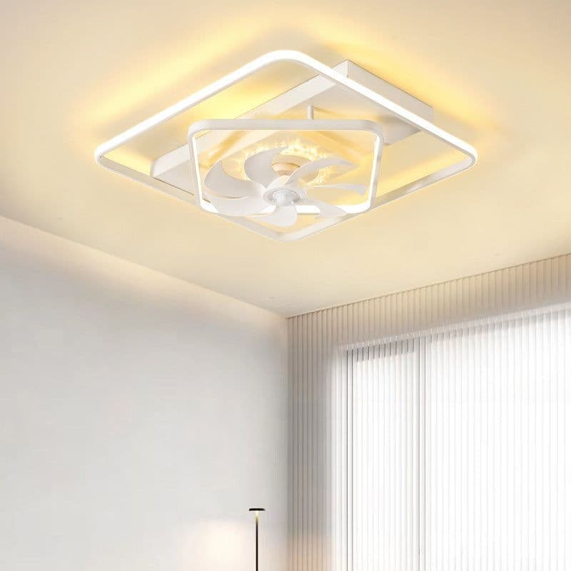 image-Household Light Luxury Thin Suction Ceiling Fan Lamp Bedroom Living Room