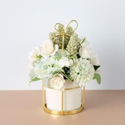 image-Small Potted Plants Ins Dried Flower Bouquet Simulation Flowers Fake Flowers Living Room Decoration Ornaments Tea Table Spring Festival Floral New Year Decorations