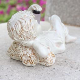 image-Home Decor Resin Craft With Firefly Jar Garden Statue Children Desktop Accessories Boy Girl Cute Gift Outdoor Solar Lighted Art