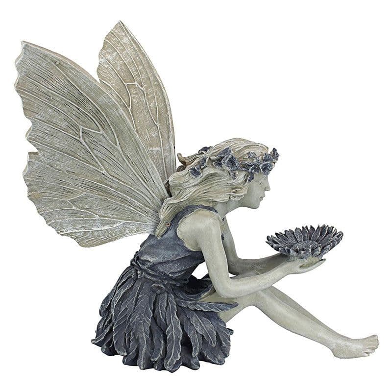 image-Fairy Sitting Garden Statue Ornament Decoration Resin Crafts Decor Accessories Home Landscaping Backyard Lawn Decoration