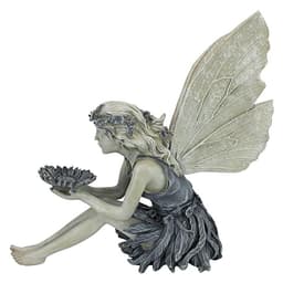 image-Fairy Sitting Garden Statue Ornament Decoration Resin Crafts Decor Accessories Home Landscaping Backyard Lawn Decoration