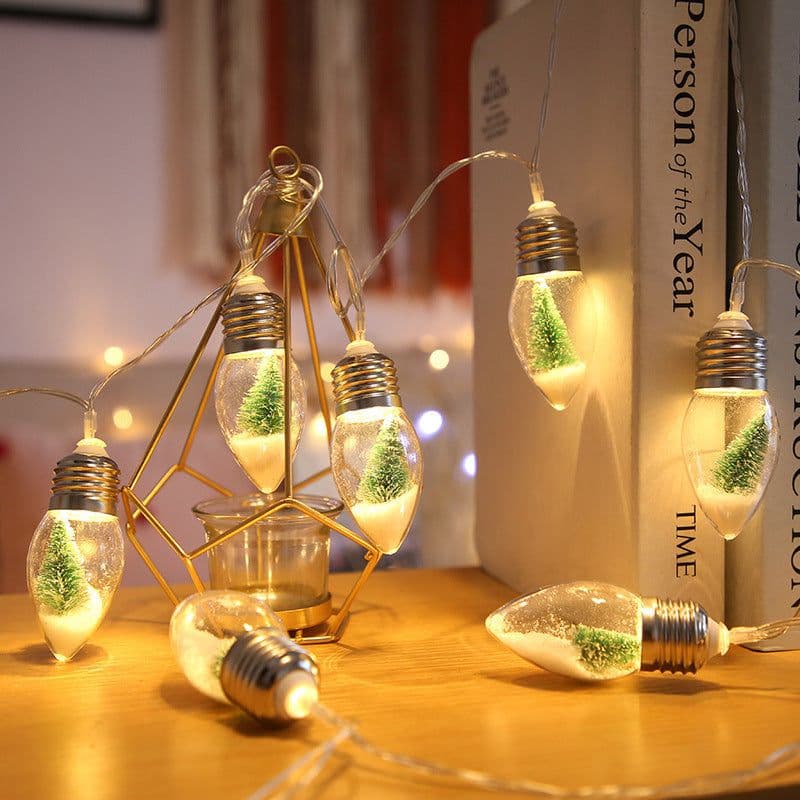 image-New LED Wishing Bottle String Lights Battery Powered Christmas Tree Bulbs Fairy Garland Lights For Party Holiday Decoration