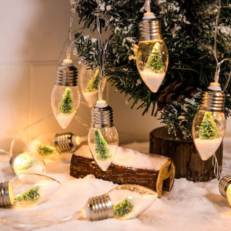 image-New LED Wishing Bottle String Lights Battery Powered Christmas Tree Bulbs Fairy Garland Lights For Party Holiday Decoration
