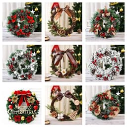 image-Christmas Decorations Garland Wreath