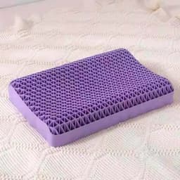 image-Neck Message Bed Pillow 3D TPE Honeycomb Orthopedic Shoulder Pain Protection Cervical With Cover No Pressure Cooling Sleep