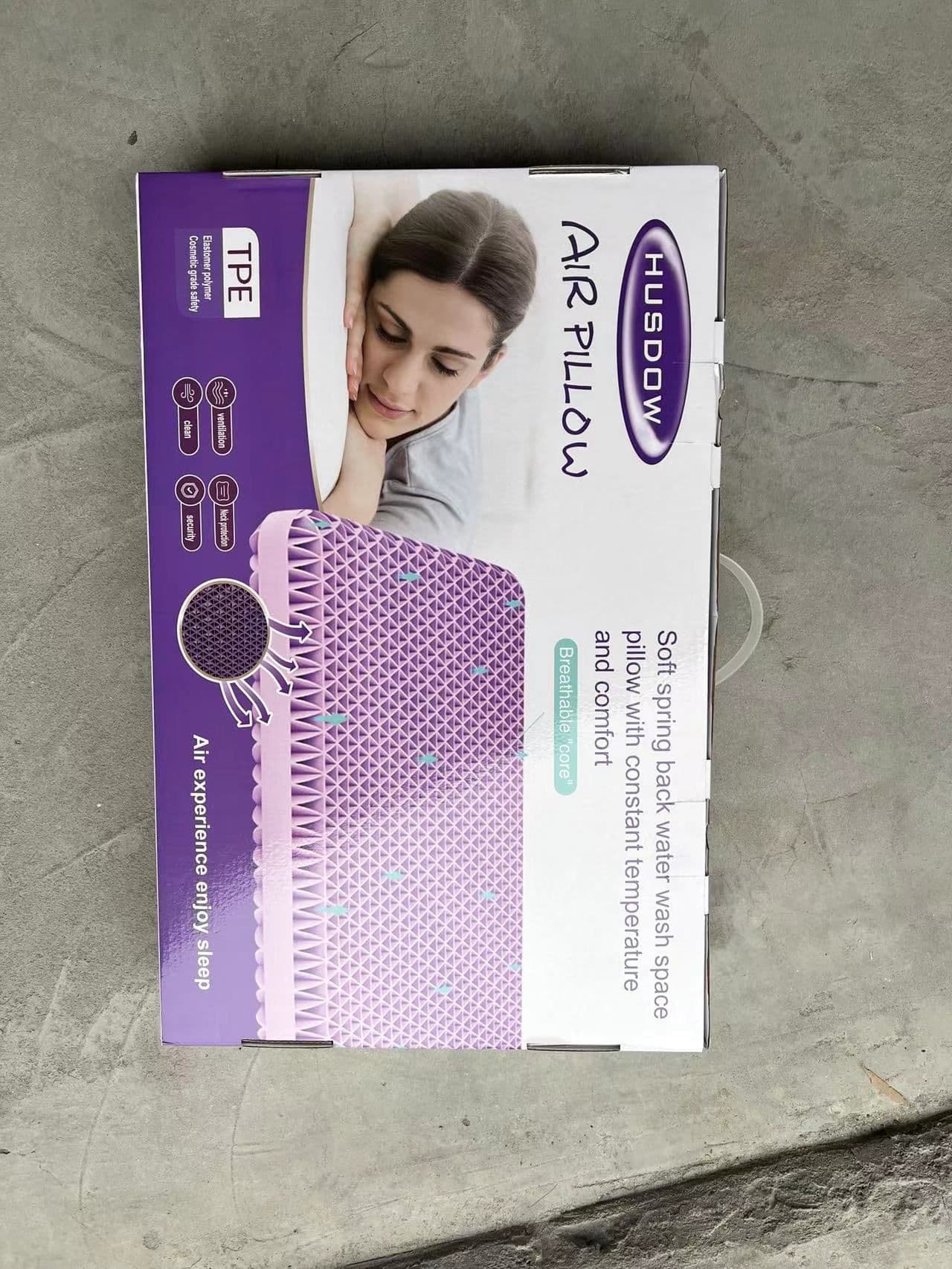 image-Neck Message Bed Pillow 3D TPE Honeycomb Orthopedic Shoulder Pain Protection Cervical With Cover No Pressure Cooling Sleep