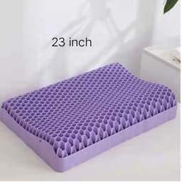 image-Neck Message Bed Pillow 3D TPE Honeycomb Orthopedic Shoulder Pain Protection Cervical With Cover No Pressure Cooling Sleep