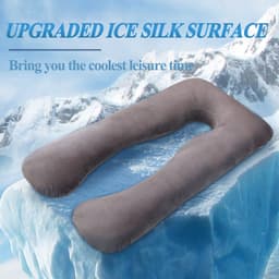 image-Summer Sleeping Support Pillow For Pregnant Women U Shape Maternity Pillows Pregnancy Ice Silk