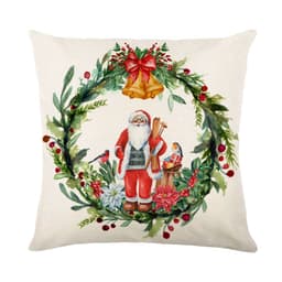 image-Christmas Decorations Pillow Covers Sofa Square Throw Pillow Cases Stamping Snowflake Waist Cushion Cover Home Bed Decor