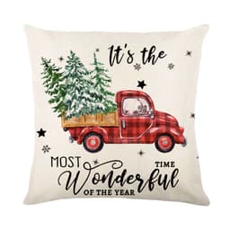 image-Christmas Decorations Pillow Covers Sofa Square Throw Pillow Cases Stamping Snowflake Waist Cushion Cover Home Bed Decor
