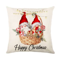 image-Christmas Decorations Pillow Covers Sofa Square Throw Pillow Cases Stamping Snowflake Waist Cushion Cover Home Bed Decor