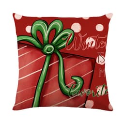 image-Christmas Decorations Pillow Covers Sofa Square Throw Pillow Cases Stamping Snowflake Waist Cushion Cover Home Bed Decor