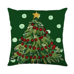 image-Christmas Decorations Pillow Covers Sofa Square Throw Pillow Cases Stamping Snowflake Waist Cushion Cover Home Bed Decor