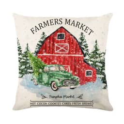 image-Christmas Decorations Pillow Covers Sofa Square Throw Pillow Cases Stamping Snowflake Waist Cushion Cover Home Bed Decor