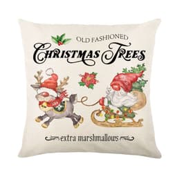image-Christmas Decorations Pillow Covers Sofa Square Throw Pillow Cases Stamping Snowflake Waist Cushion Cover Home Bed Decor