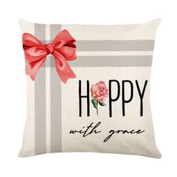 image-Christmas Decorations Pillow Covers Sofa Square Throw Pillow Cases Stamping Snowflake Waist Cushion Cover Home Bed Decor