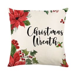 image-Christmas Decorations Pillow Covers Sofa Square Throw Pillow Cases Stamping Snowflake Waist Cushion Cover Home Bed Decor