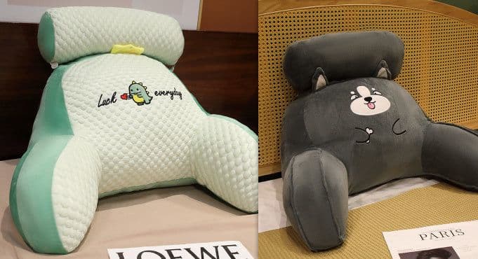 image-Sofa Fluffy Cushion Luncheon Pillow Triangle Reading Cushion Bedside Soft Large Backrest Lumbar Cushion Office Chair Cushion