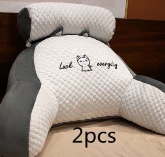 image-Sofa Fluffy Cushion Luncheon Pillow Triangle Reading Cushion Bedside Soft Large Backrest Lumbar Cushion Office Chair Cushion