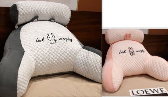 image-Sofa Fluffy Cushion Luncheon Pillow Triangle Reading Cushion Bedside Soft Large Backrest Lumbar Cushion Office Chair Cushion