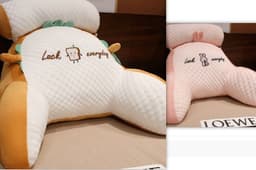 image-Sofa Fluffy Cushion Luncheon Pillow Triangle Reading Cushion Bedside Soft Large Backrest Lumbar Cushion Office Chair Cushion