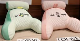 image-Sofa Fluffy Cushion Luncheon Pillow Triangle Reading Cushion Bedside Soft Large Backrest Lumbar Cushion Office Chair Cushion