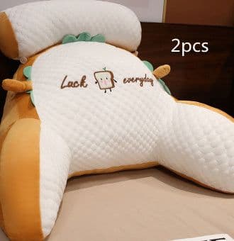image-Sofa Fluffy Cushion Luncheon Pillow Triangle Reading Cushion Bedside Soft Large Backrest Lumbar Cushion Office Chair Cushion