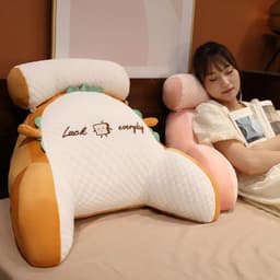 image-Sofa Fluffy Cushion Luncheon Pillow Triangle Reading Cushion Bedside Soft Large Backrest Lumbar Cushion Office Chair Cushion