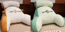 image-Sofa Fluffy Cushion Luncheon Pillow Triangle Reading Cushion Bedside Soft Large Backrest Lumbar Cushion Office Chair Cushion