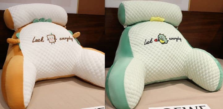 image-Sofa Fluffy Cushion Luncheon Pillow Triangle Reading Cushion Bedside Soft Large Backrest Lumbar Cushion Office Chair Cushion